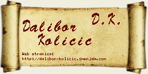 Dalibor Količić vizit kartica